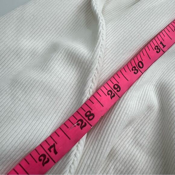 NWT Abercrombie & Fitch form to flatter one shoulder ribbed maxi dress white M - Picture 4 of 8